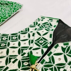 1 Pcs Women Stitched Linen Embroidered Waist Coat AWE - 2