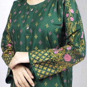 2 Pcs Women Stitched Linen Printed Suit