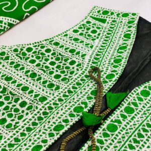 1 Pcs Women Stitched Linen Embroidered Waist Coat AWE - 5