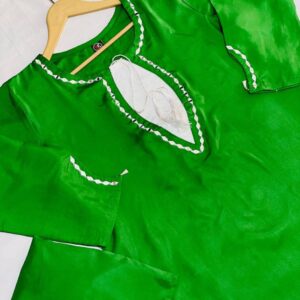 2 Pcs Women Stitched Katan Silk Embroidered Suit