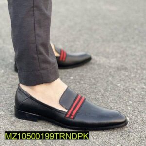 Mens Red Strap Leather Dress Shoes