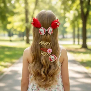 Flower Hair Clips for Girls - Cute Hair Pins Set for Kids