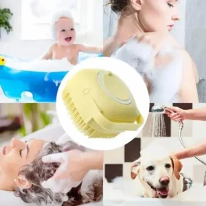 silicone bath brush with soap dispenser