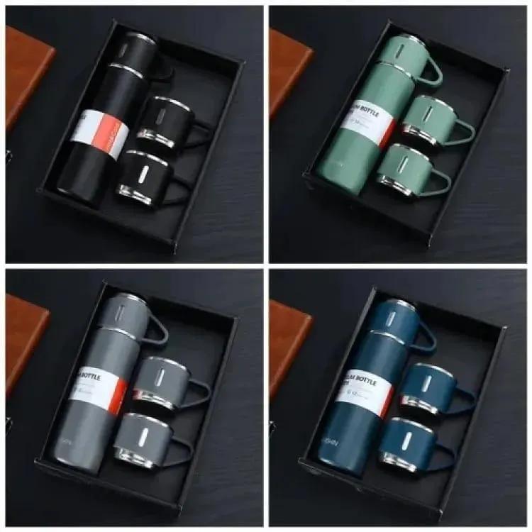 vacuum flask gift set with cups