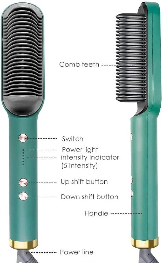 electric hair straightening brush - view 2