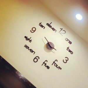 3d wooden wall clock 24 inch