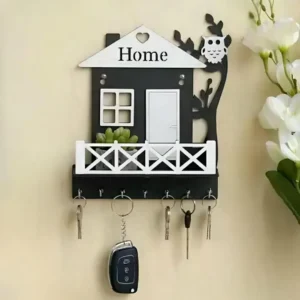 owl house wooden key holder