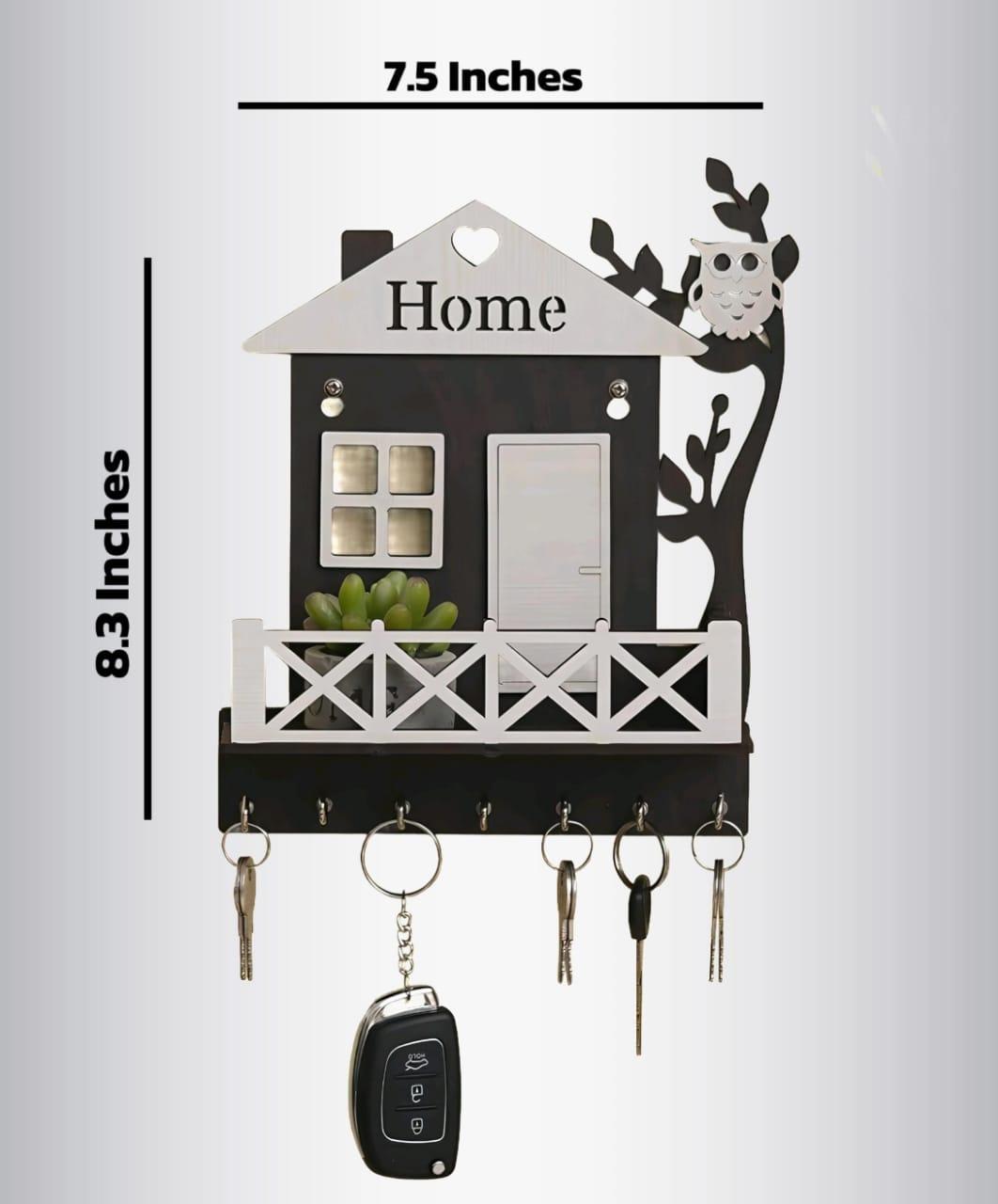owl house wooden key holder - view 2