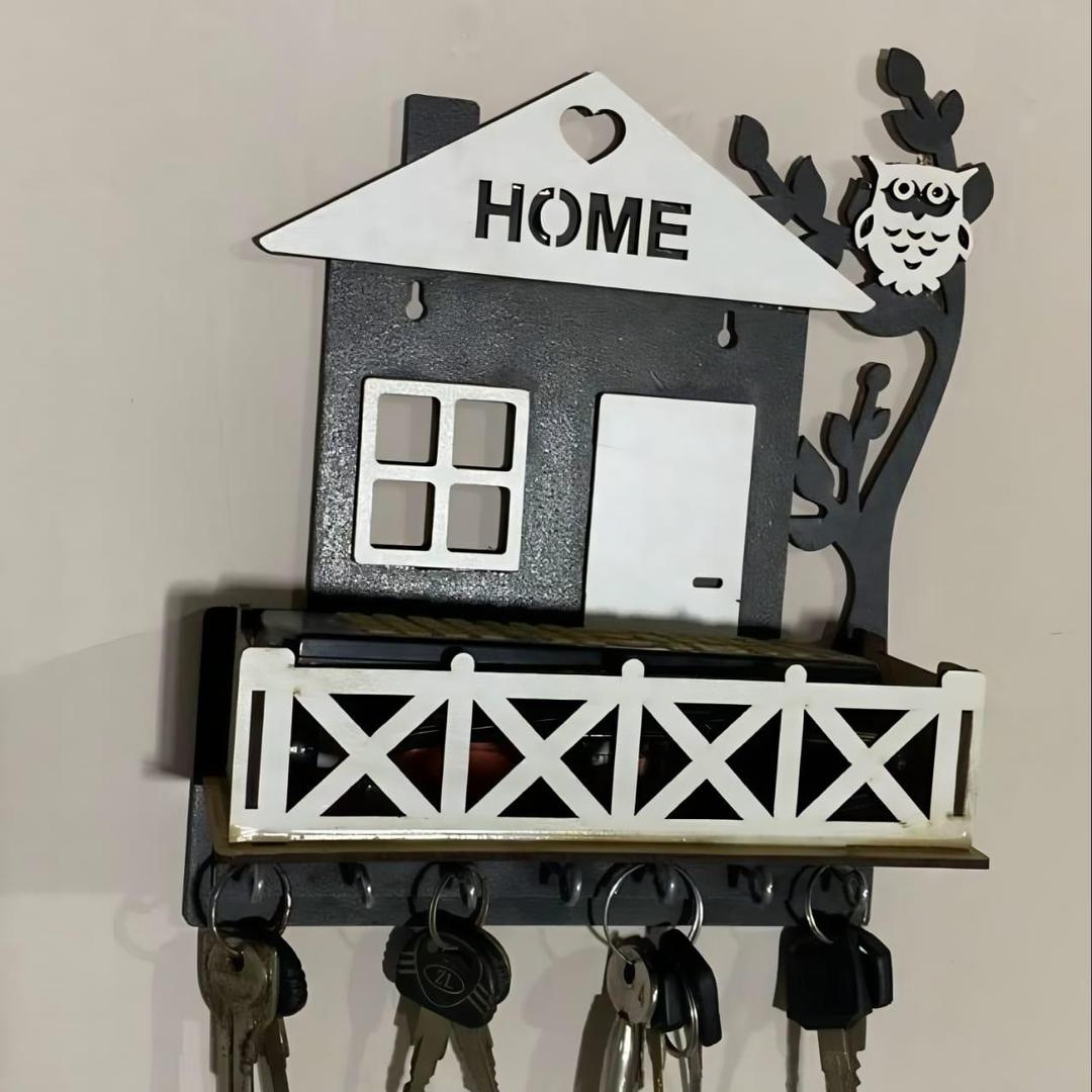 owl house wooden key holder - view 3