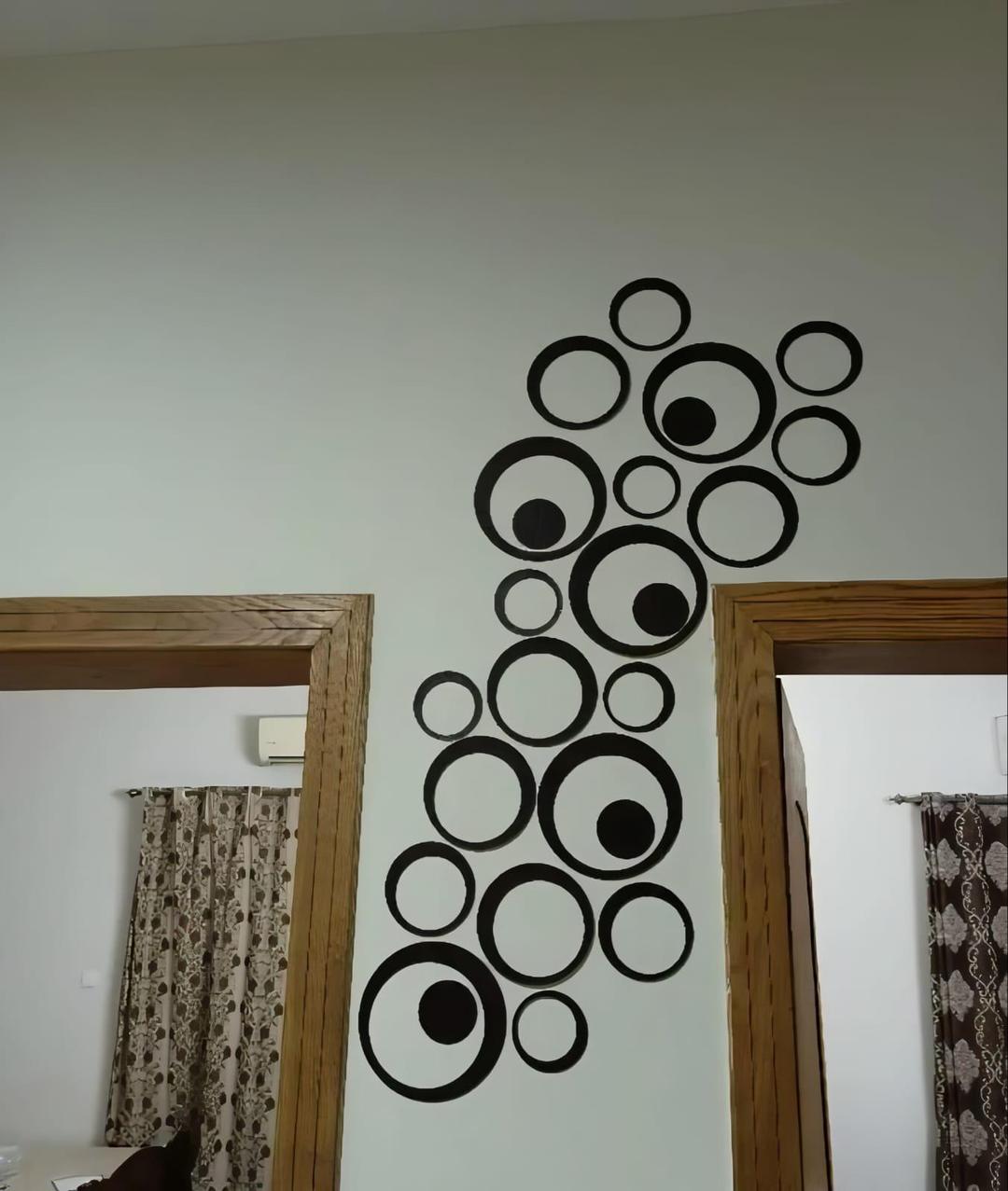 abstract circle wall art set of 24 - view 2