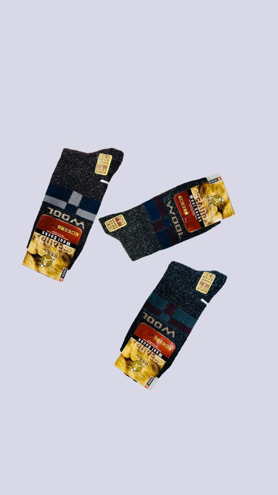 mens wool socks pack of 3 - view 2