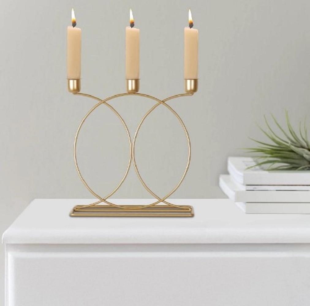 golden candle stand calligraphy design - view 2