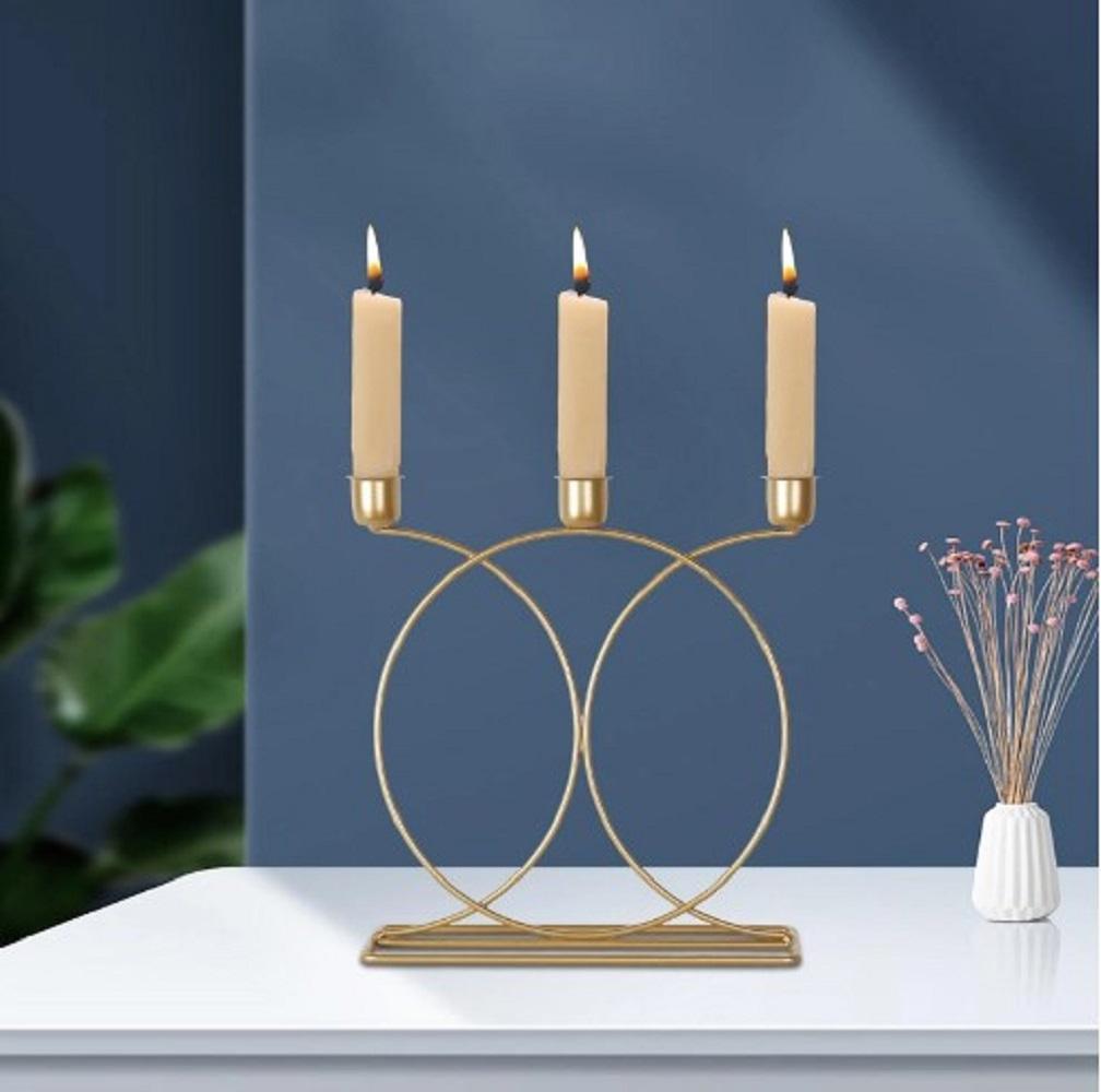 golden candle stand calligraphy design - view 4