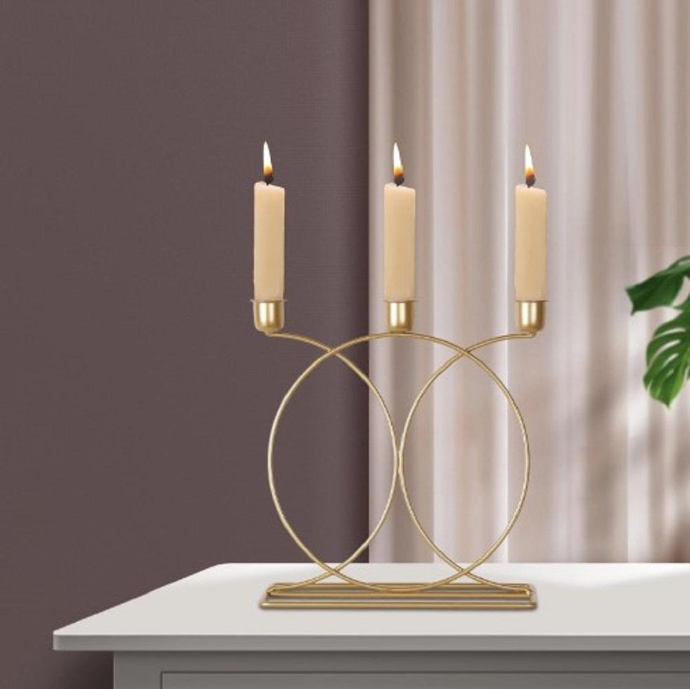 golden candle stand calligraphy design - view 5
