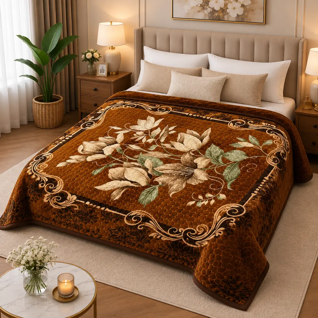embossed fleece double bed blanket - view 2