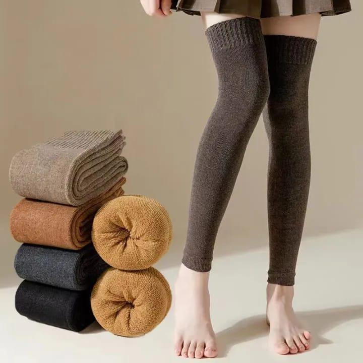 Wool Leg Warmers for Women and Men - Long Knitted Winter Leg Warmers (1 Pair) – photo 2
