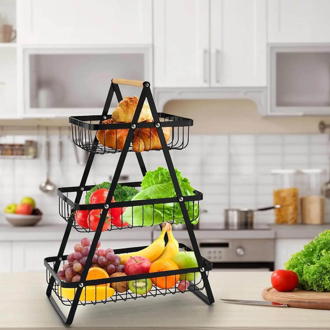 3 tier fruit basket stand