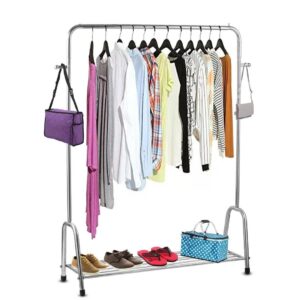 silver garment hanging rack