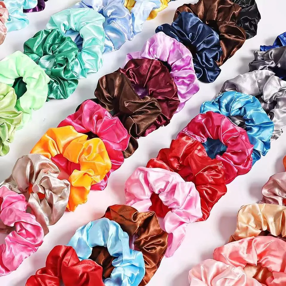 silk hair scrunchies pack of 12