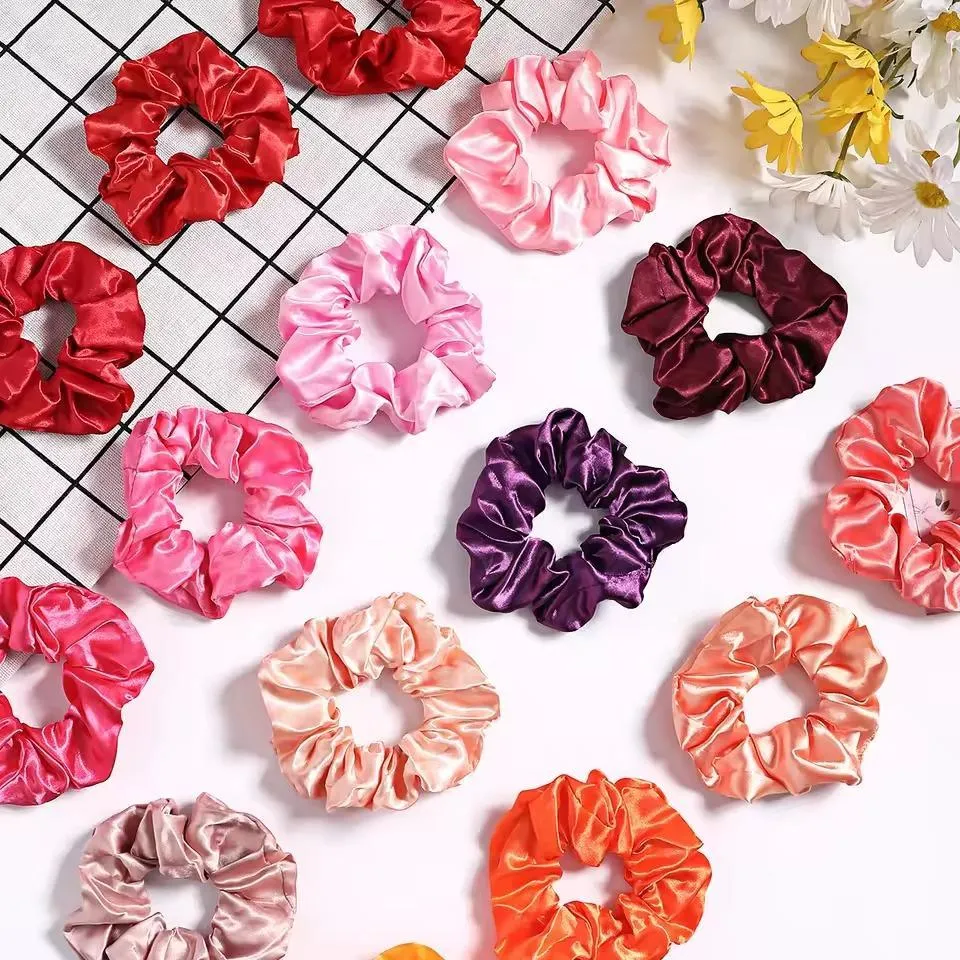 silk hair scrunchies pack of 12 - view 2