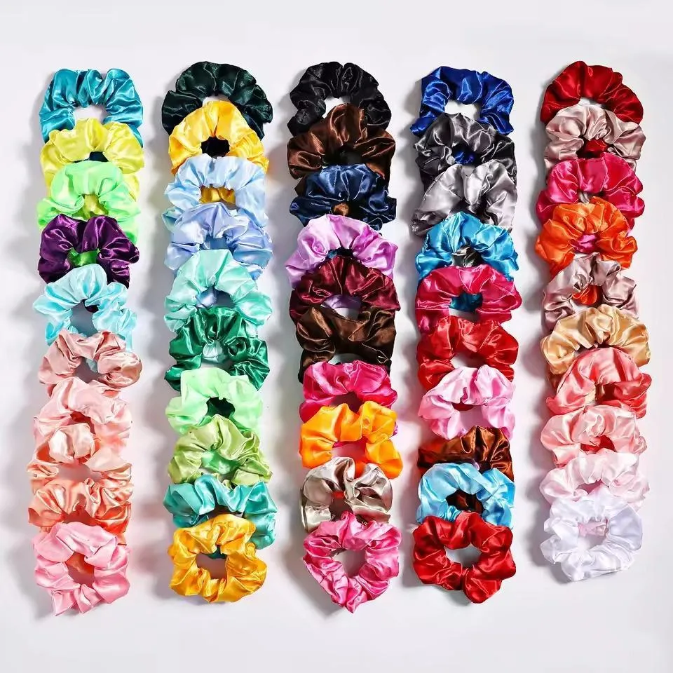 silk hair scrunchies pack of 12 - view 4