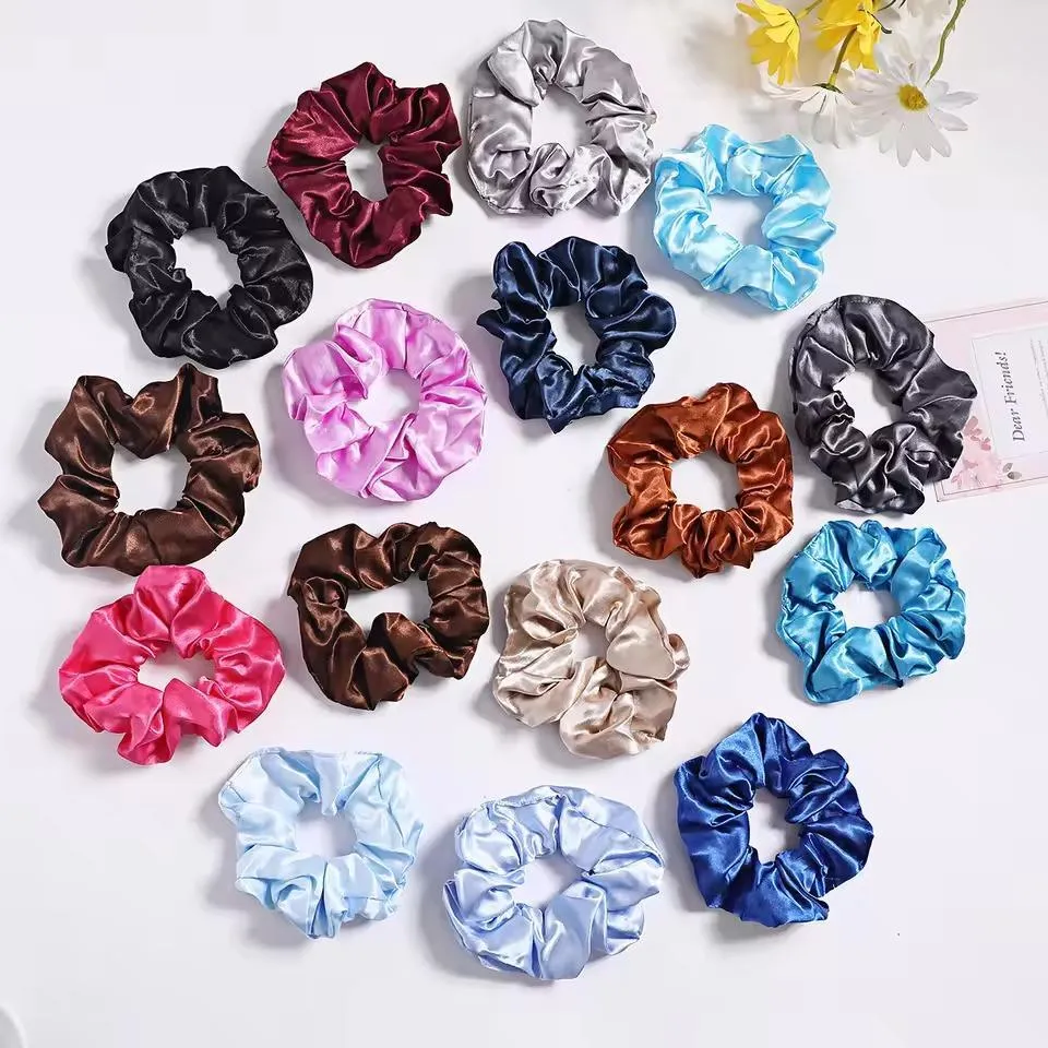 silk hair scrunchies pack of 12 - view 5