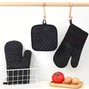 black oven gloves set of 2