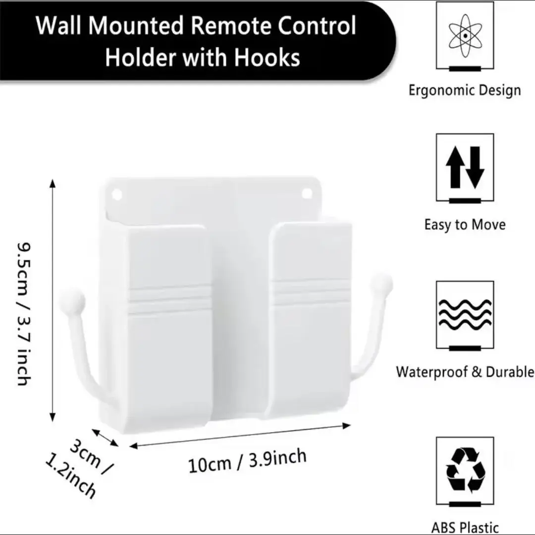 Wall-Mounted Mobile Holder - No-Drill Phone Charging Stand & Remote Organiser – photo 2