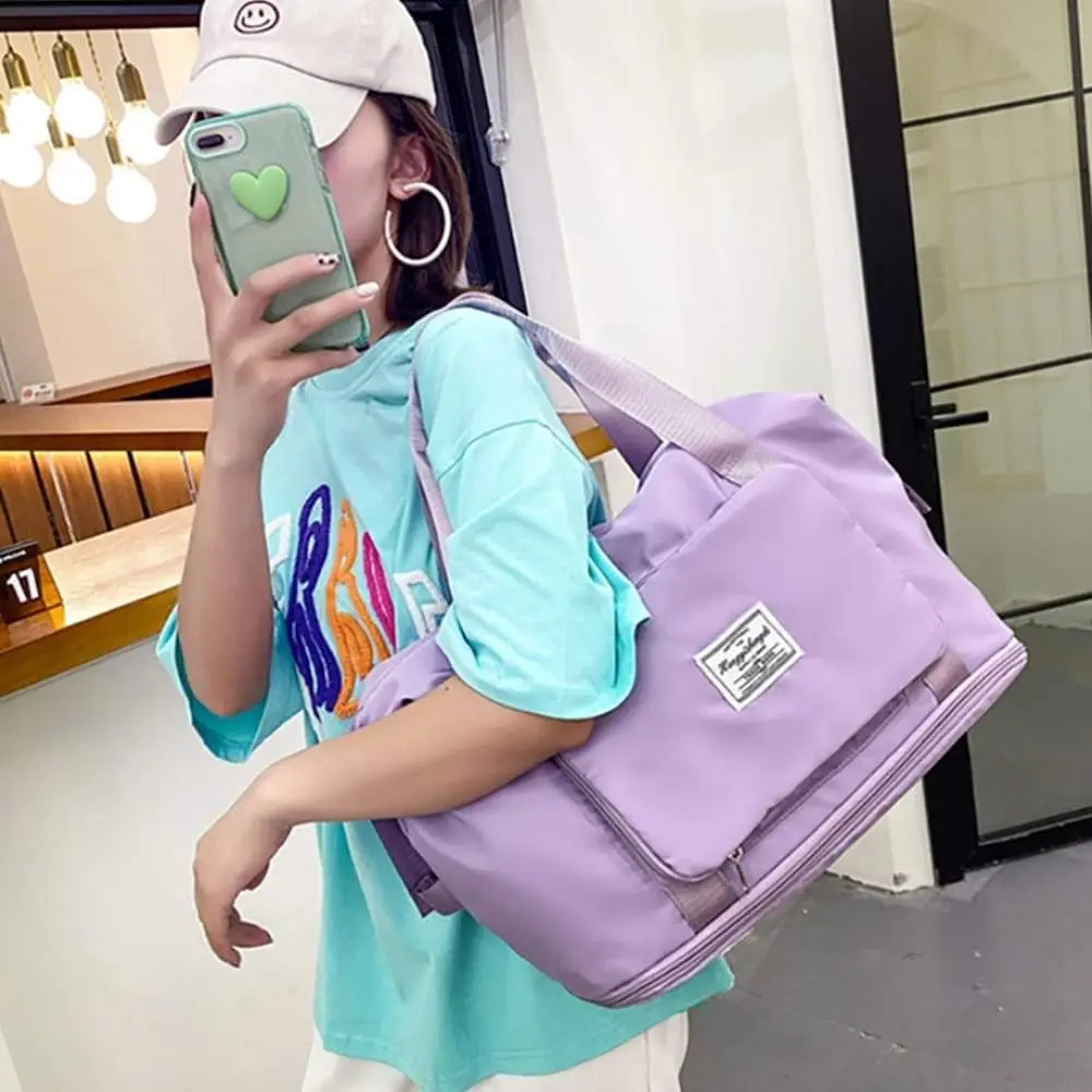 Foldable Travel Duffel Bag - Large Waterproof Bag with Dry & Wet Section – photo 3