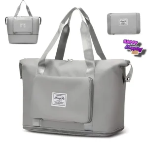 Foldable Travel Duffel Bag - Large Waterproof Bag with Dry & Wet Section