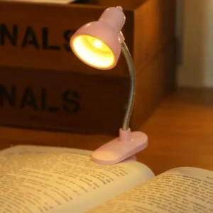 Mini LED Clip-On Book Light - Flexible Reading Lamp (Battery Operated)