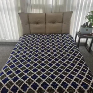 Printed Fleece Double Bed Blanket 90 x 90 Inch - Soft Warm Winter Blanket