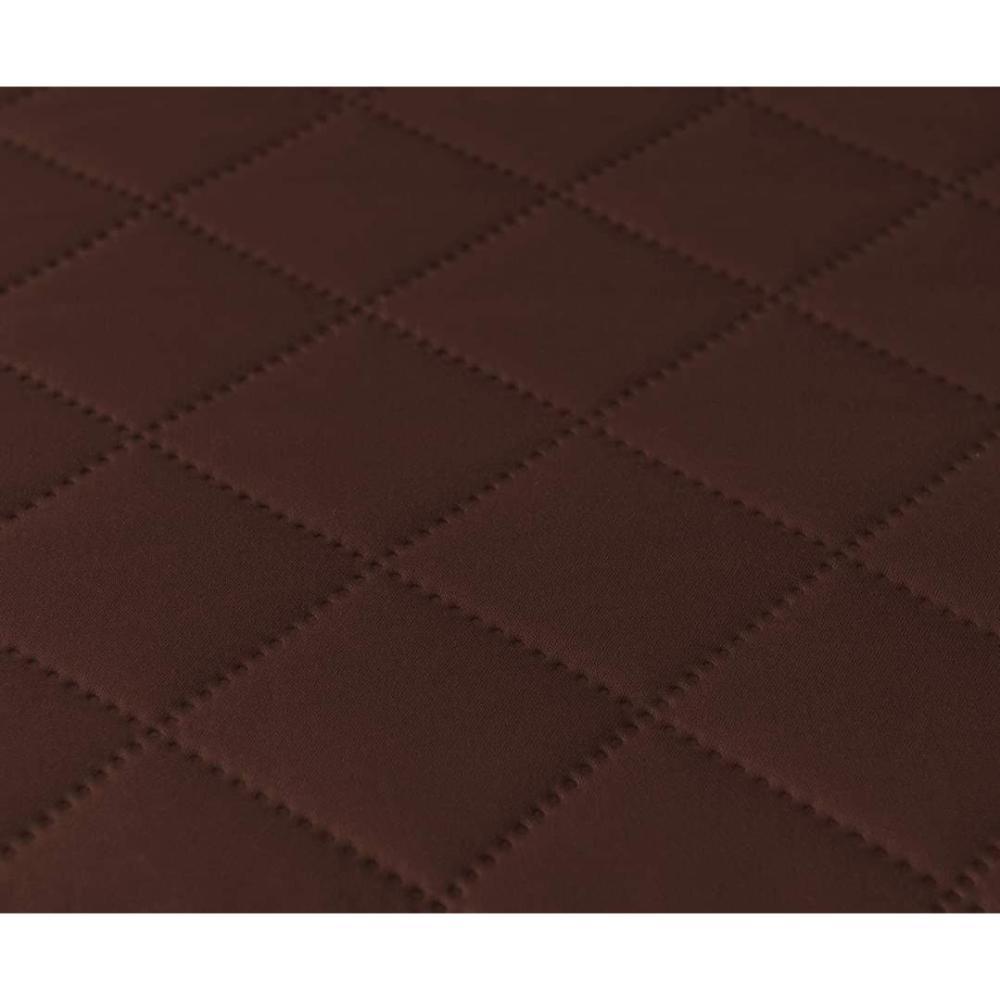 5 Seater Quilted Sofa Cover Set - Brown Cotton Sofa Protector (3+1+1) – photo 2