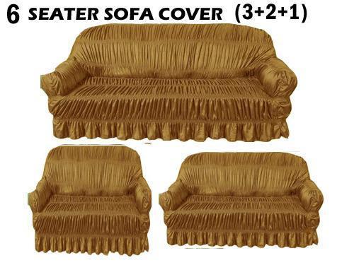6 seater sofa cover set brown