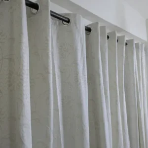 ivory silk jacquard curtain