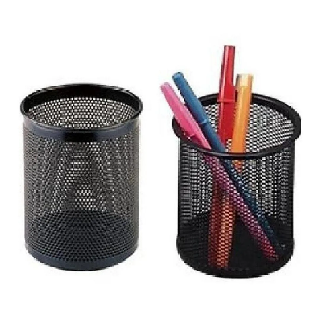 black metal mesh pen holder pack of 2 - view 2