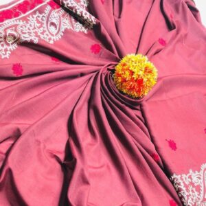 swiss embroidered pink shawl