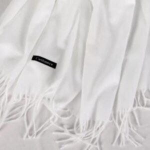 white cashmere style shawl
