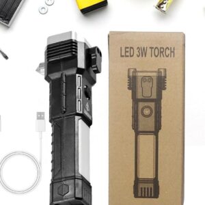 rechargeable led torch with power bank