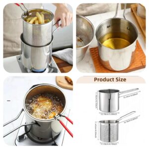 stainless steel deep fry pot with basket
