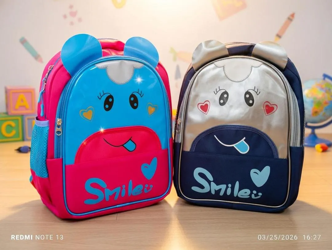 Kids Cartoon School Bag - Smile Design Backpack for Boys and Girls