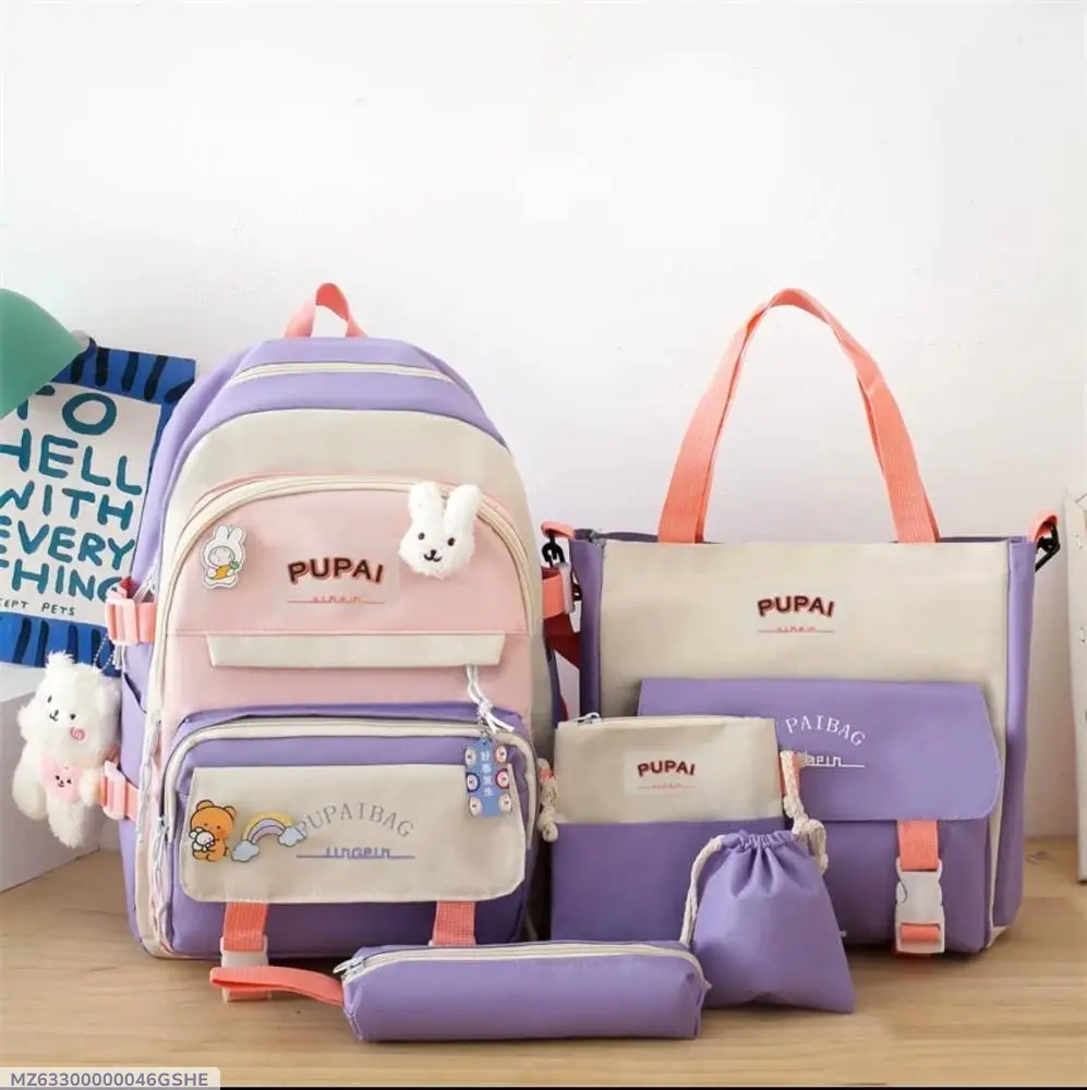 5-Piece Backpack Bag Set - Backpack, Handbag, Chest Bags and Pouch