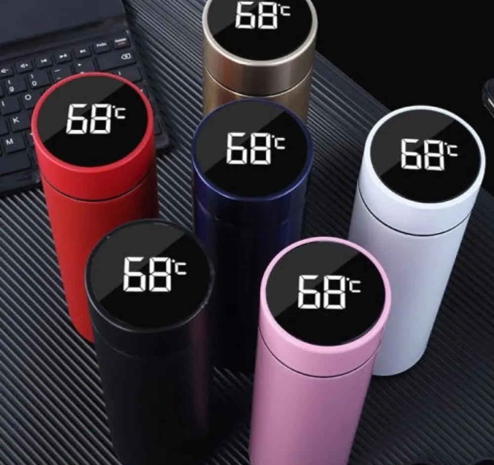 smart thermos bottle with temperature display - view 2