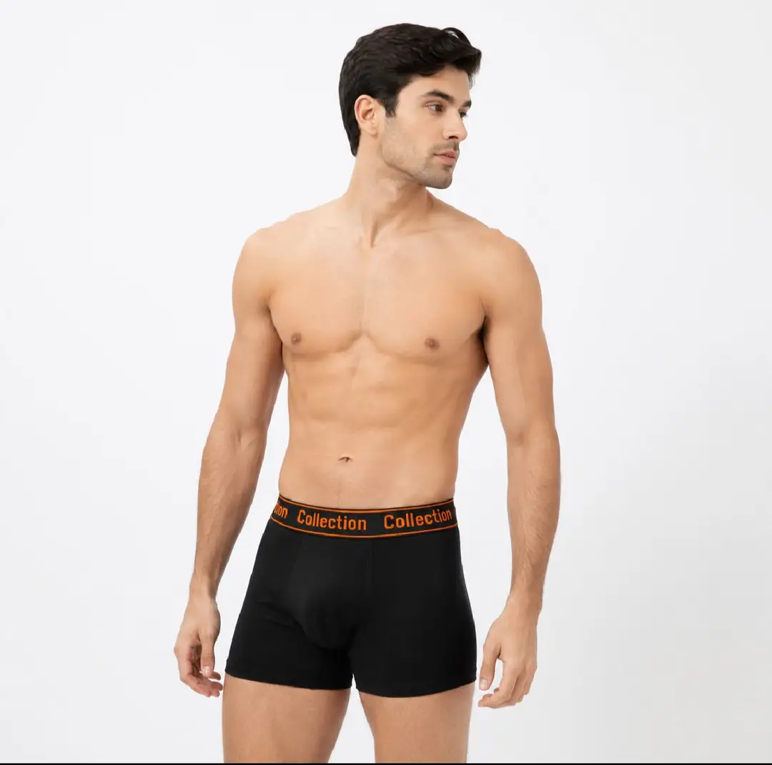 Men's Black Cotton Boxer Briefs - Soft Elastic Waistband (S to XL)
