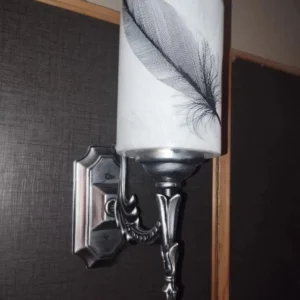 Feather Design Wall Lamp with LED Bulb - Modern Wall Sconce Light