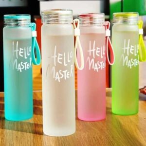 Frosted Water Bottle 480 ml - Lightweight Matte Bottle for School & Office
