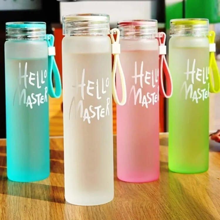 Frosted Water Bottle 480 ml - Lightweight Matte Bottle for School & Office