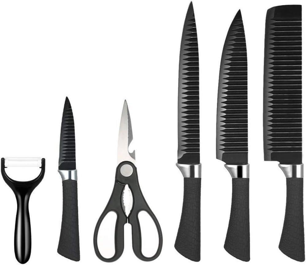 6 piece black kitchen knife set - view 3